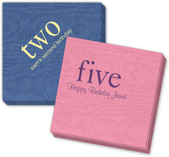 Select Your Big Number Moire Napkins